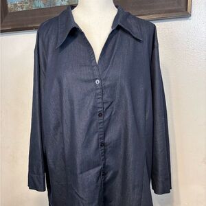 Three-quarter Length Denim Top